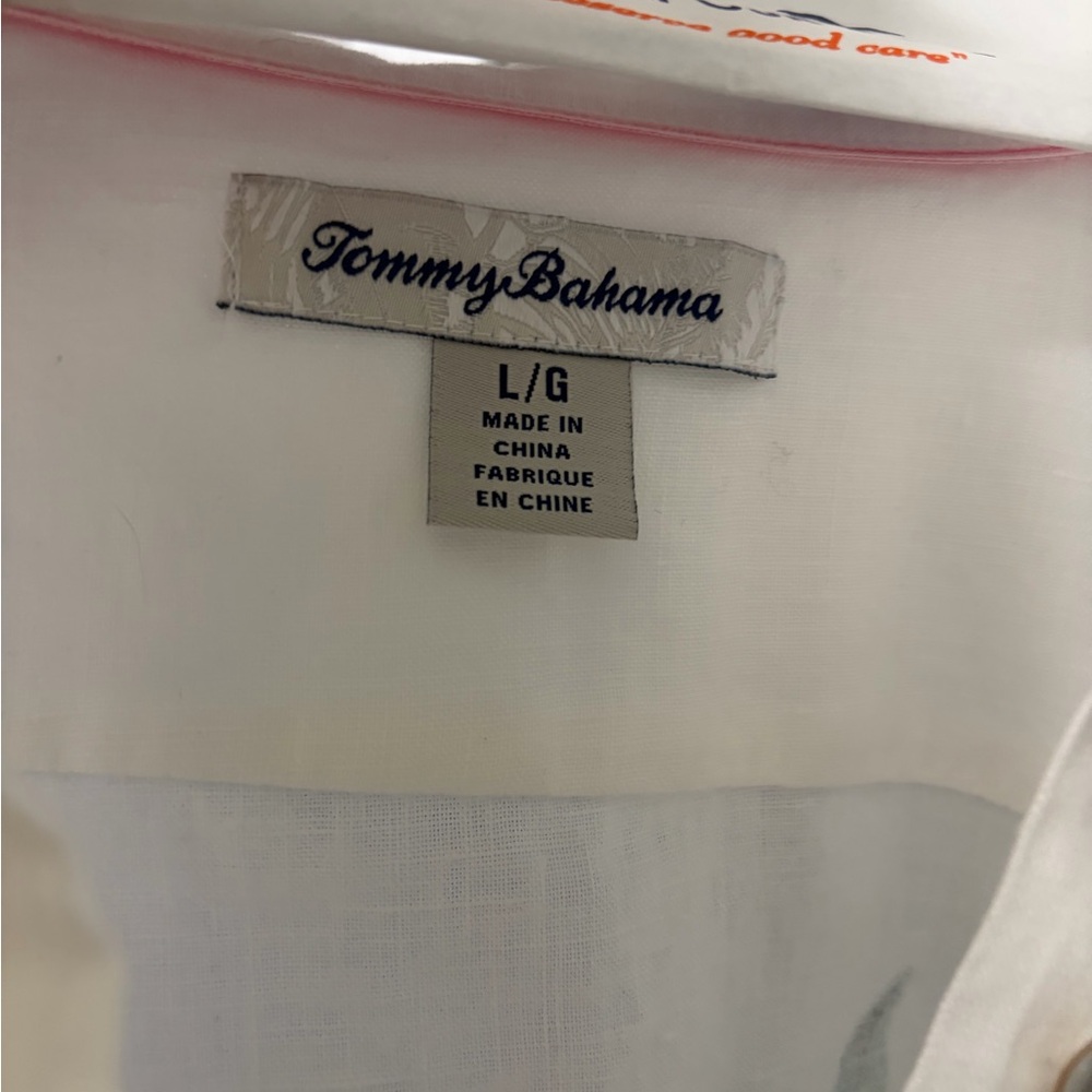 Tommy Bahama White Linen Button-Front Women's Shirt - Picture 2 of 3